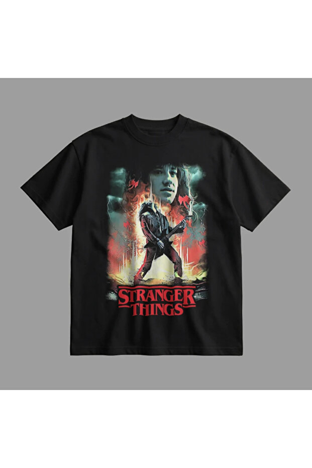 Eddie Munson Stranger Things Oversize Tişört - 4