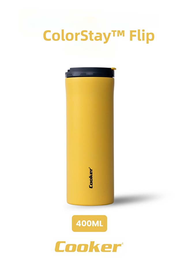 Colorstay Flip 400 ml Stainless Steel Cup Thermos Yellow Ckr2041