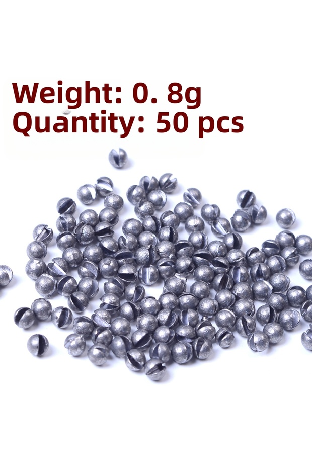 50pcs 0.8g DNDYUJU 50pcs Round Split Shot Fishing Weights Lead Explosion Sinker Fishing Float Weigh