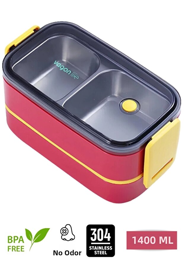 Horly Two-Layer Stainless Steel Easy Lock Travel Bowl