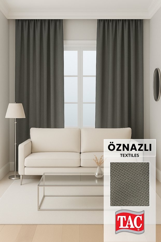 Solid Color Background Curtain – No Pleats, Extra Foam – Living Room and Sitting Room | Custom & Ready-To-Wear