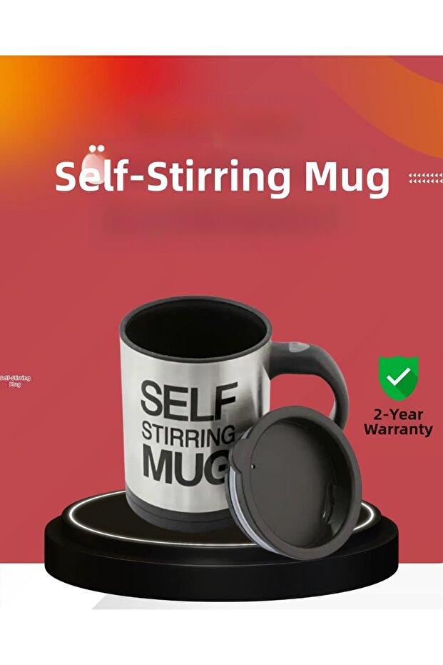كوب ترمس ذاتي الخلط | محرك قوي وطبقة مزدوجة للحفاظ على الحرارة