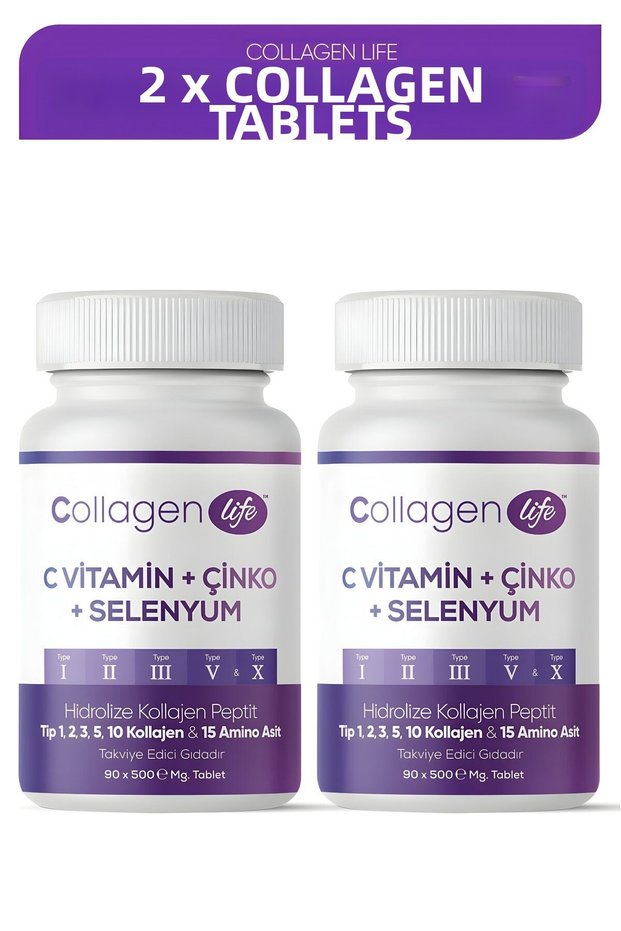 2-Piece Opportunity; 5 Type Collagen Type 1 Type 2 Type 3 Type 5 Type 10, Selenium, Vitamin C and Zinc 180 Tablets