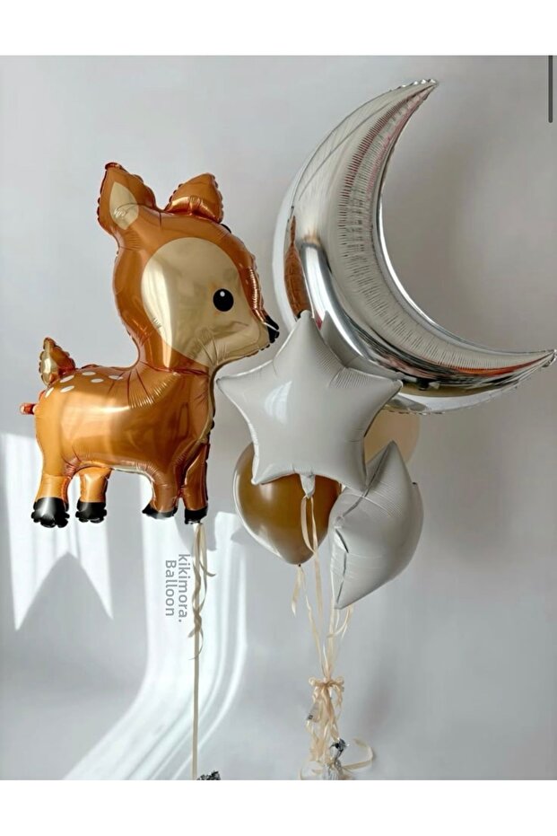 Moon Star Gazelle Foil Balloon Balloon Bundle Set 10 Pieces