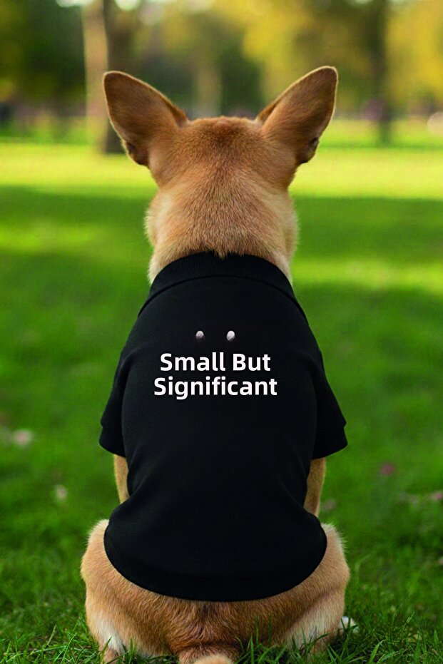 Tiny but Significant Cat Dog Outfit Tank Top Black Funny Fun Printed Cat Dog Tank Top