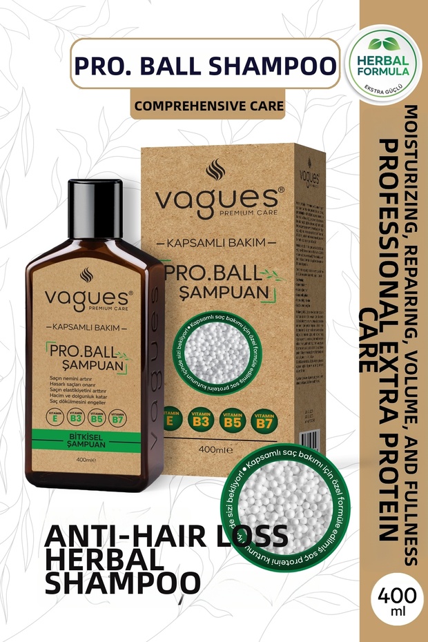 Pro.Ball Hair Protein Herbal Shampoo Kit Repairing Nourishing Strengthening Moist and Shiny Hair