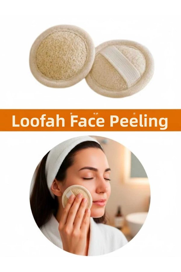 Organic Pumpkin Fiber Exfoliating Bath Facial Scrub, 8.5X8.5 cm - 1 Piece