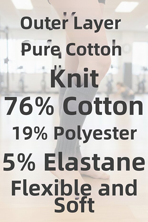 غطاء ركبة محبوك من Tozluk، 3 أزواج، مرن وعالي الجودة - 7