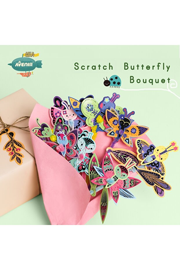 Set creativ de razuit Buchet - Fluture - 4