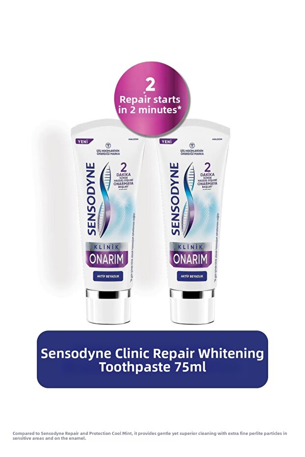 Clinic Repair Active Whiteness Toothpaste 75 ml X 2 Pcs