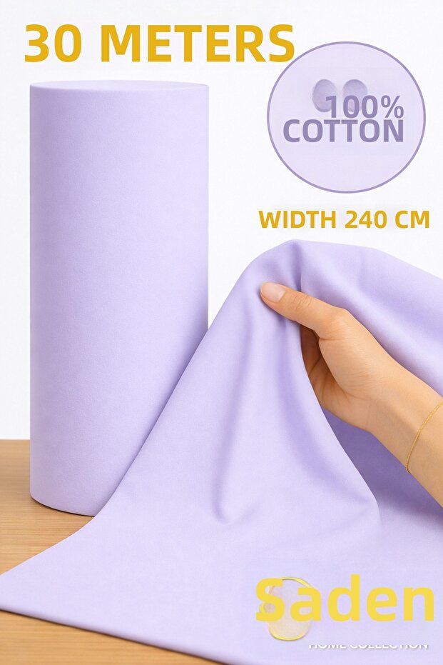 30 Meters of Flat Bed Sheet Fabric - Sheet Fabric Width: 240 cm (1 Roll)