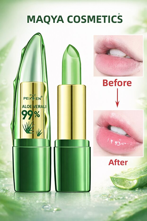 Aloevera Extract Magic Lipstick and Lip Moisturizer Balm-Nourishing Repairing Coloring