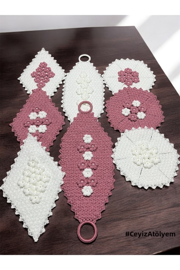 Hand Knitted 8-Piece Dowry Set for the Bride