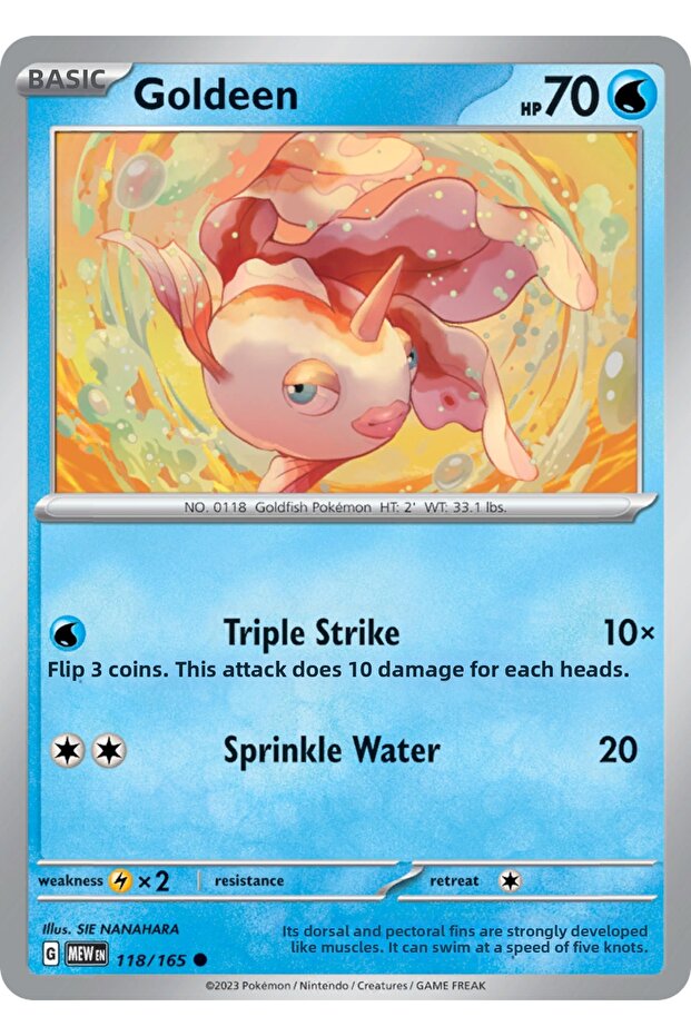 Goldeen 118/165 Common Licensed Game Card (Sv151)