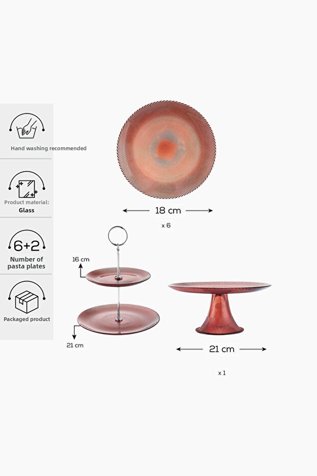 طقم كيك/حلوى 8 قطع من إيريدا - 2