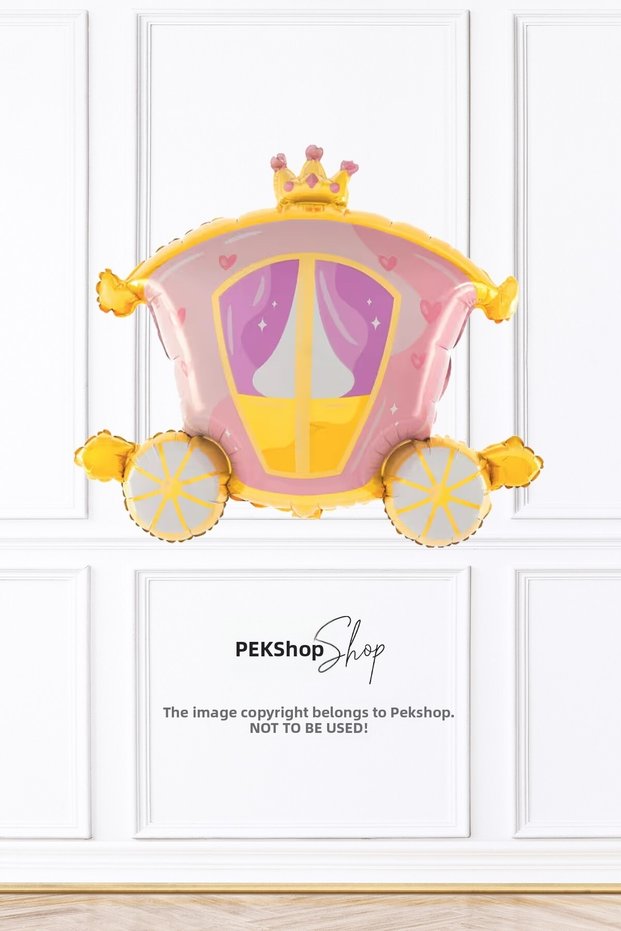 Princess Carriage Foil Balloon Princess Theme Birthday Party Balloon