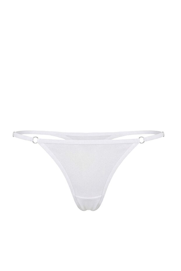 Lacivert-Çok Renkli 5'li Pamuklu Çizgili Tanga Örme Külot THMSS25KU00047 - 10