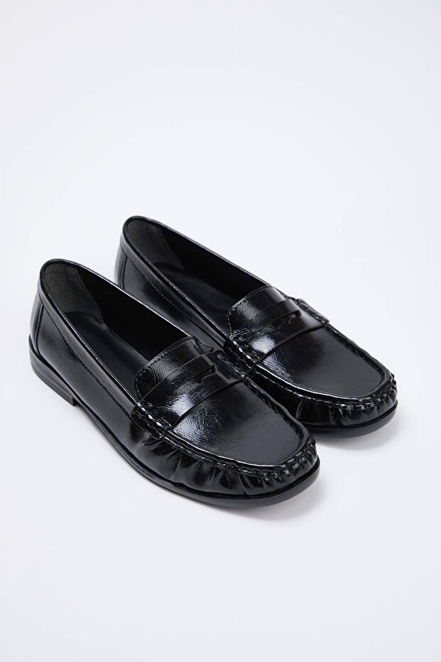 Siyah Saraçlı Kadın Loafer TAKSS26LA00006 - 4