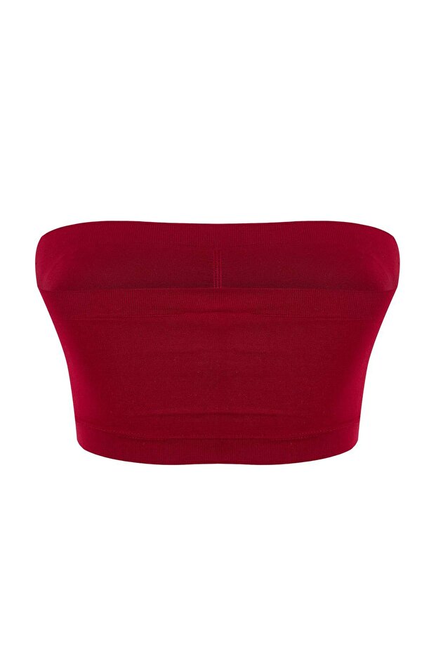 Taş-Bordo 2'li Seamless/Dikişsiz Balensiz Kaplı Bandeu Örme Sütyen THMSS25SU00010 - 10