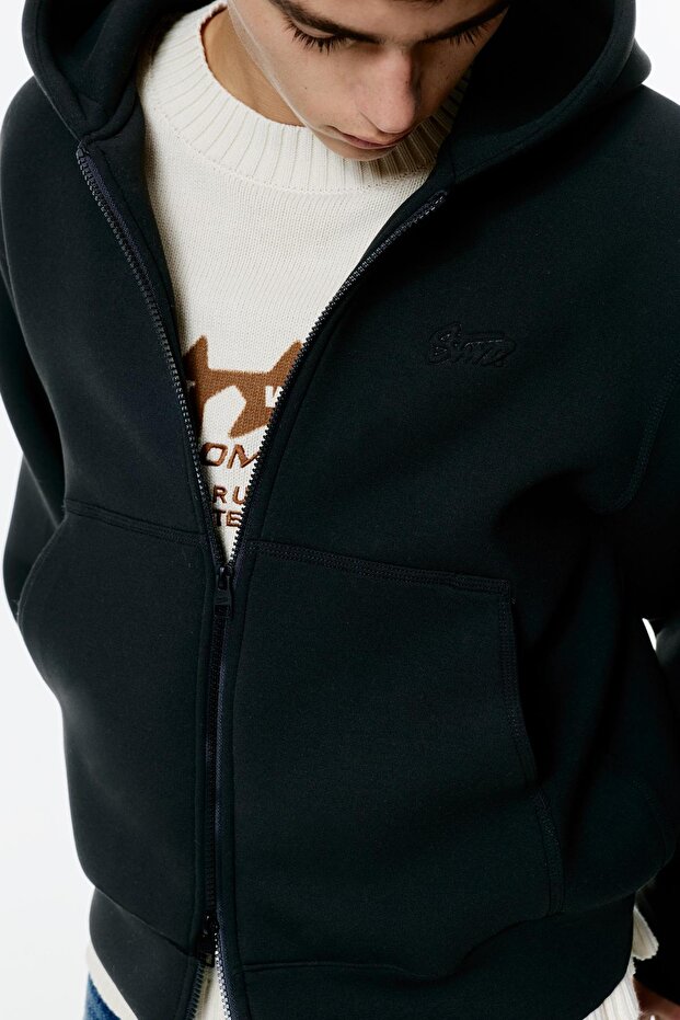 STWD Kapüşonlu Fermuarlı Ceket - 7