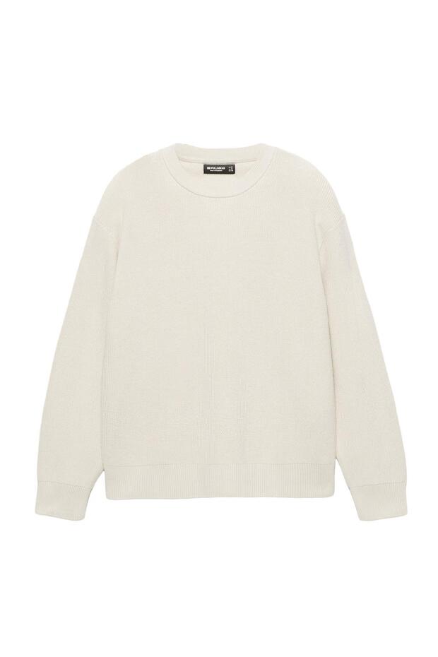 Bisiklet yaka dokulu süveter - 4