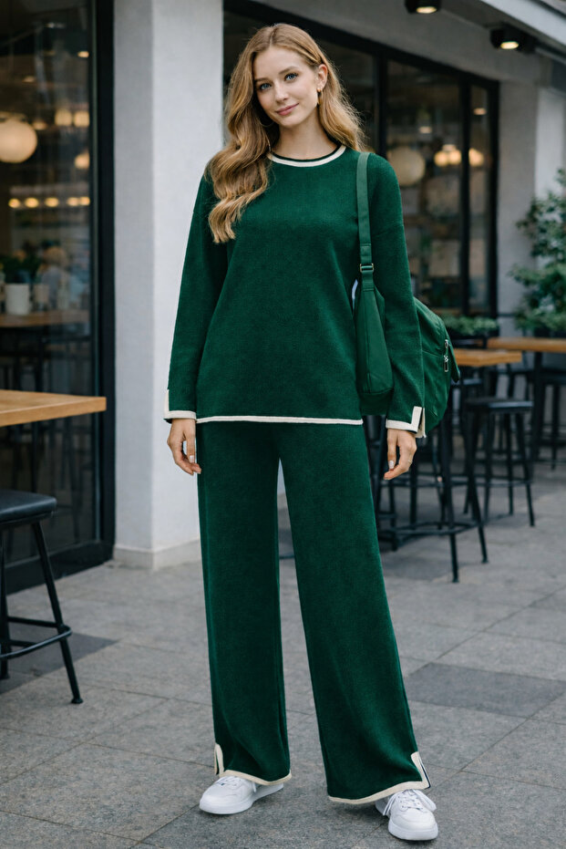 New Season Split Detail Knitwear Set