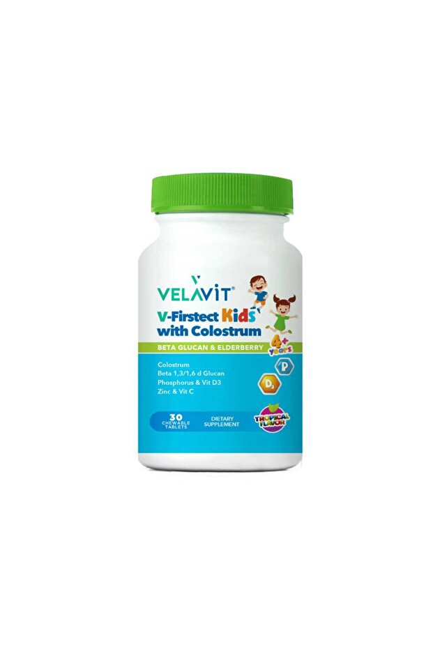 V-Firstect Kids With Colostrum 30 Çiğneme Tableti - 1
