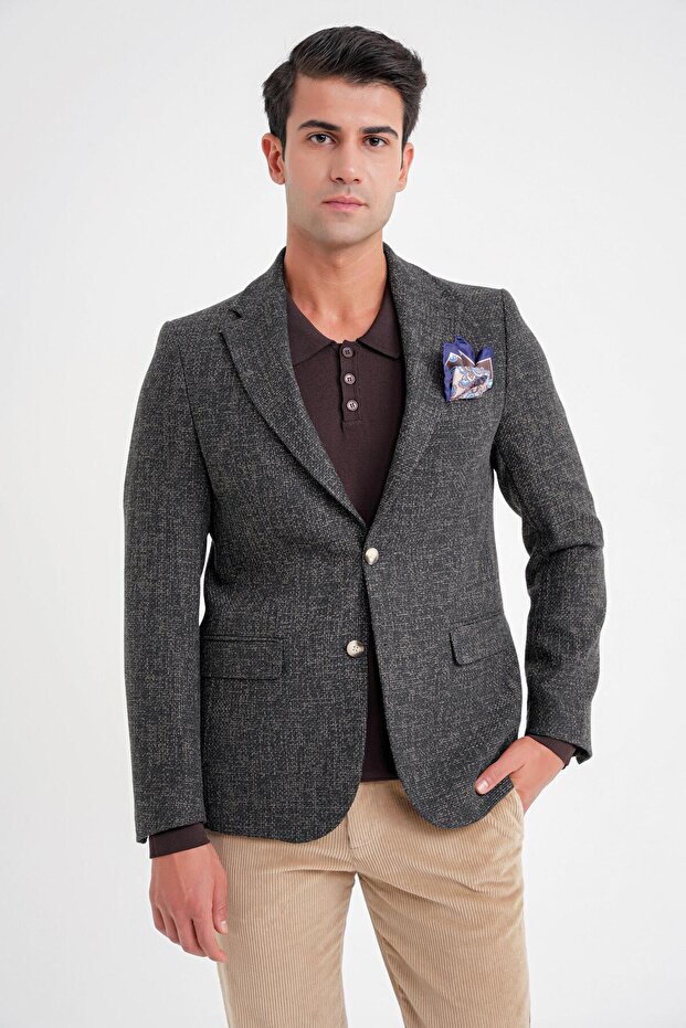 C 718 CEKET Slim NEFTİ - 1