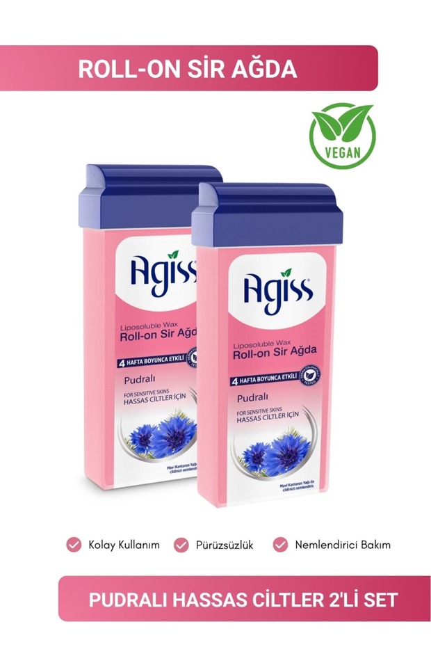 AGISS Roll-On Pudralı Sir Ağda 2 Adet