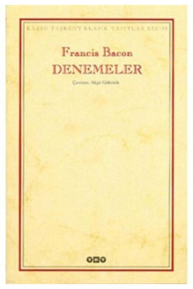 Denemeler - Francis Bacon - - 1