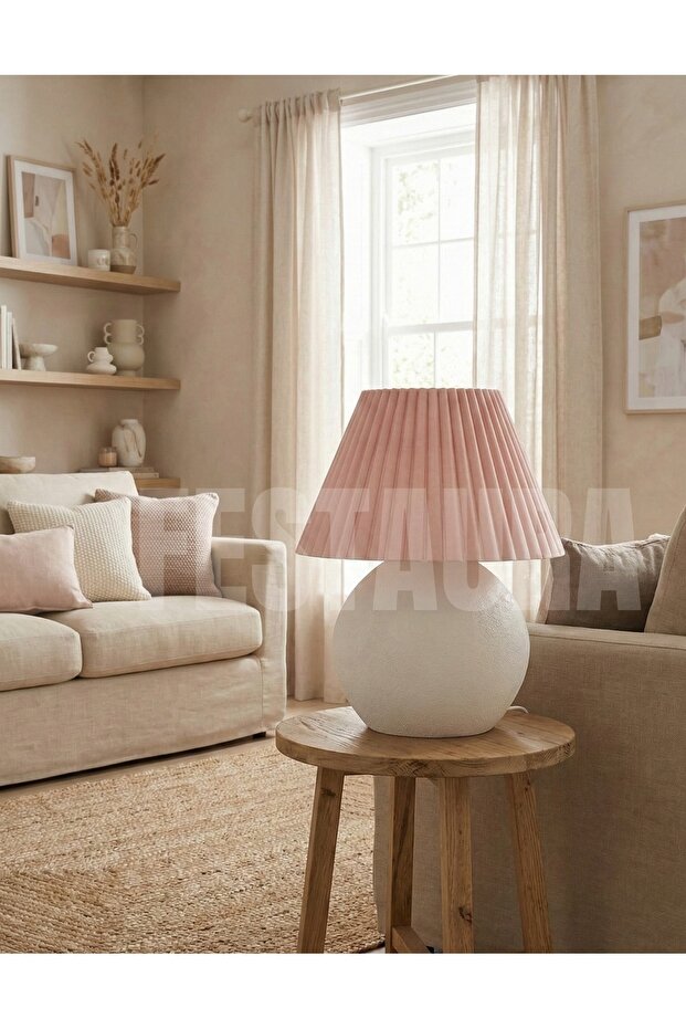 Aurora Elegance Collection Pembe Abajur