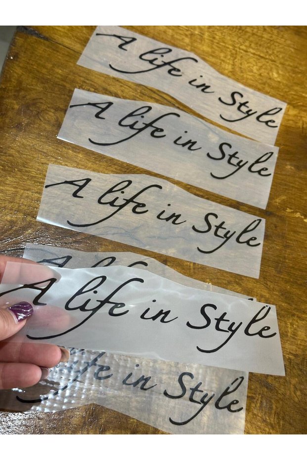 6 Pieces Iron-On Design Written Transfer Printing Arma 20X05 cm