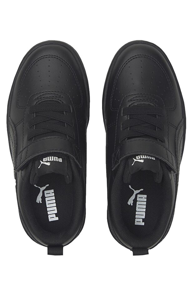 Rickie AC PS 385836 Ortopedik Çocuk Spor Ayakkabı SİYAH - 4