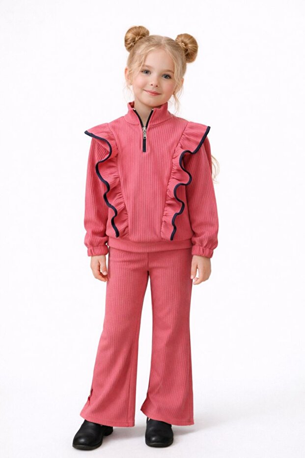 Girl's Half-Thigh Spanish Flared Bottom and Top Set 0311-P