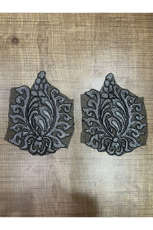 2 Pieces Embroidery Guipure Embroidery Applique 13X10 cm