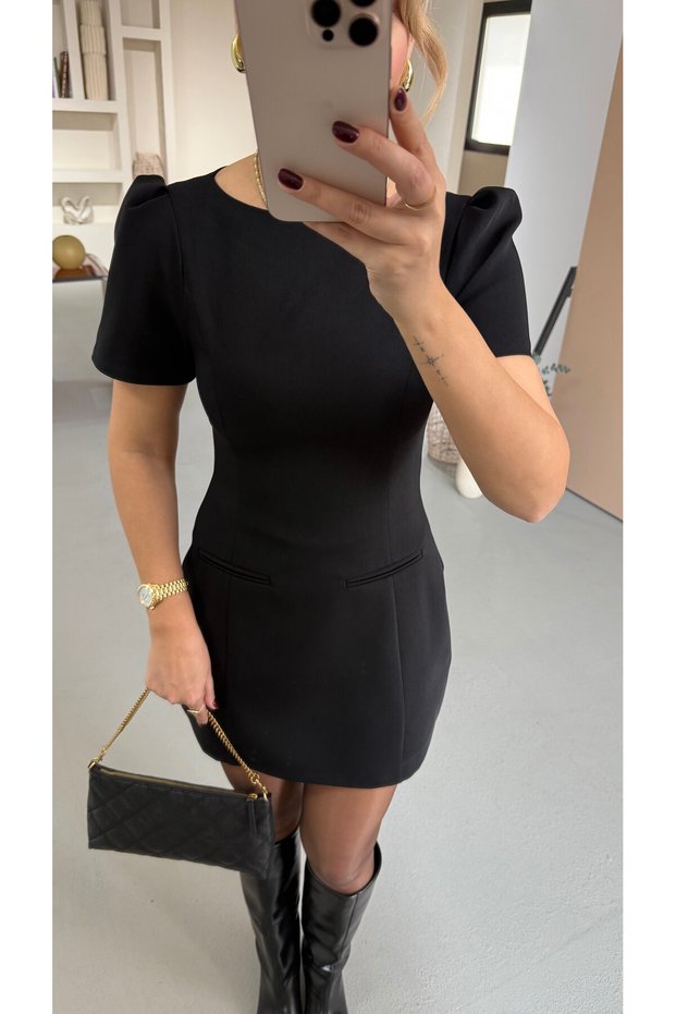 ZR Model Viral Dress with Decorative Pocket Details