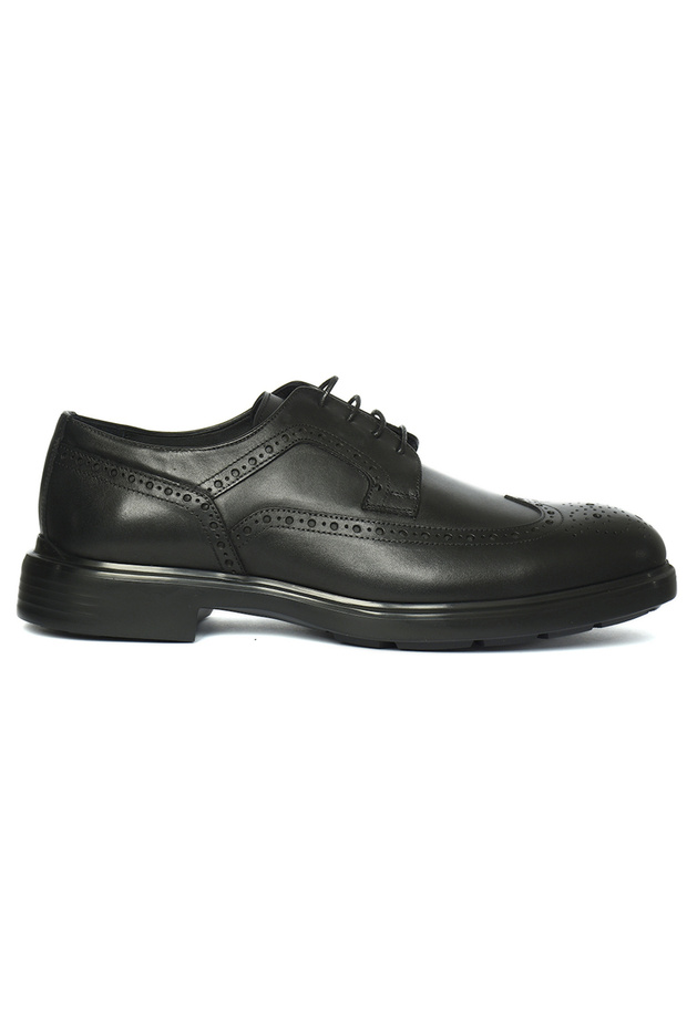 64742 Black Genuine Leather Ekrek Classic Shoes