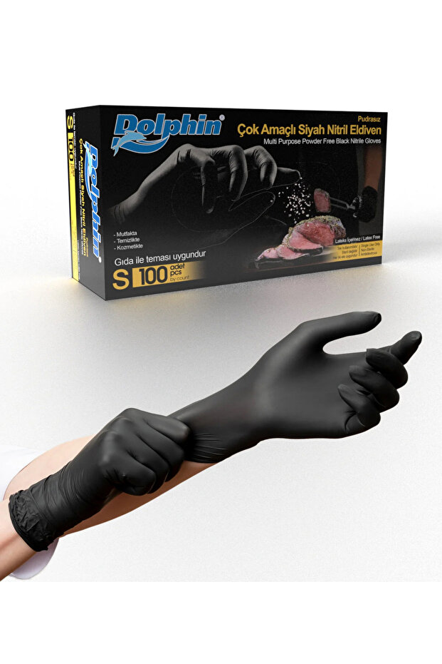 Nitril Siyah Eldivan (S) 100’Lü - 2