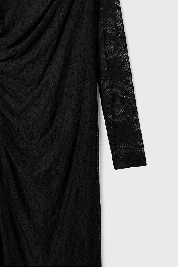 1642-1 ELBİSE SİYAH - 5