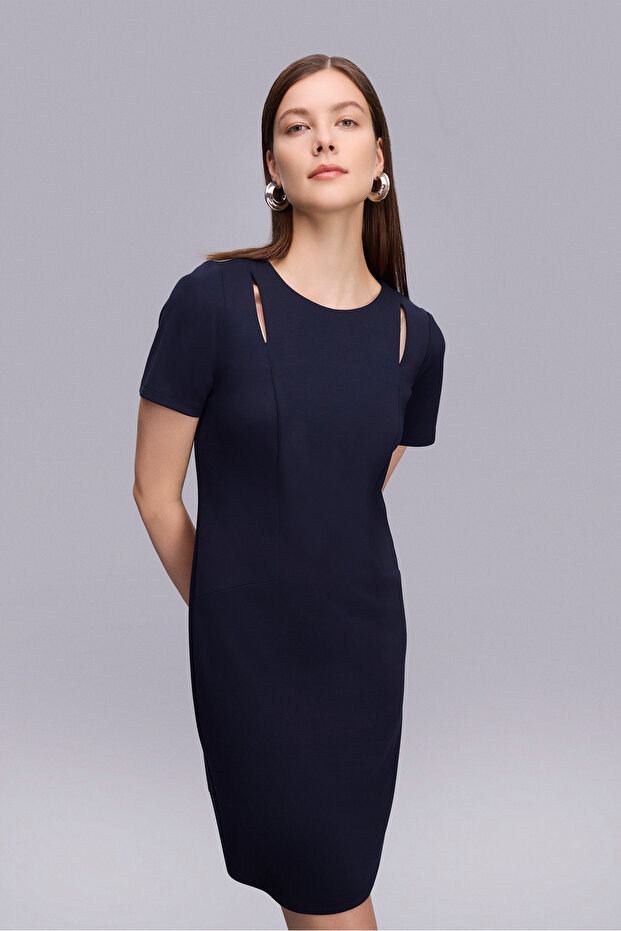 1799 ELBİSE LACİVERT - 2