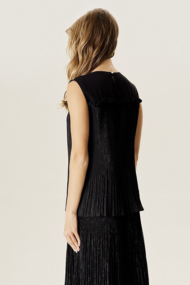 Piliseli Şifon Bluz - 3