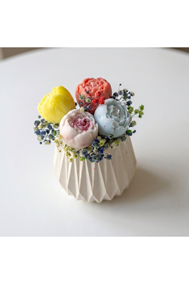 Çiçek Mum Aranjmanı - 2