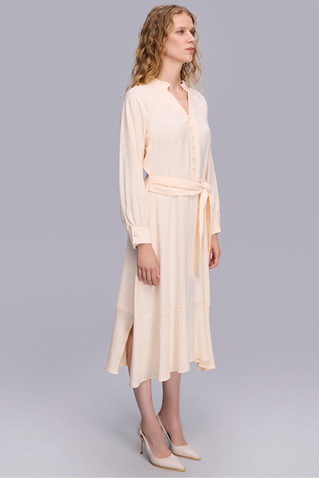 1692 ELBİSE KREM - 3