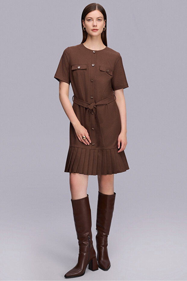 1784 ELBİSE KAHVE - 1