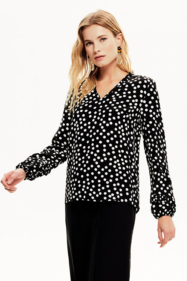 Fırfır Detaylı Bluz - 1