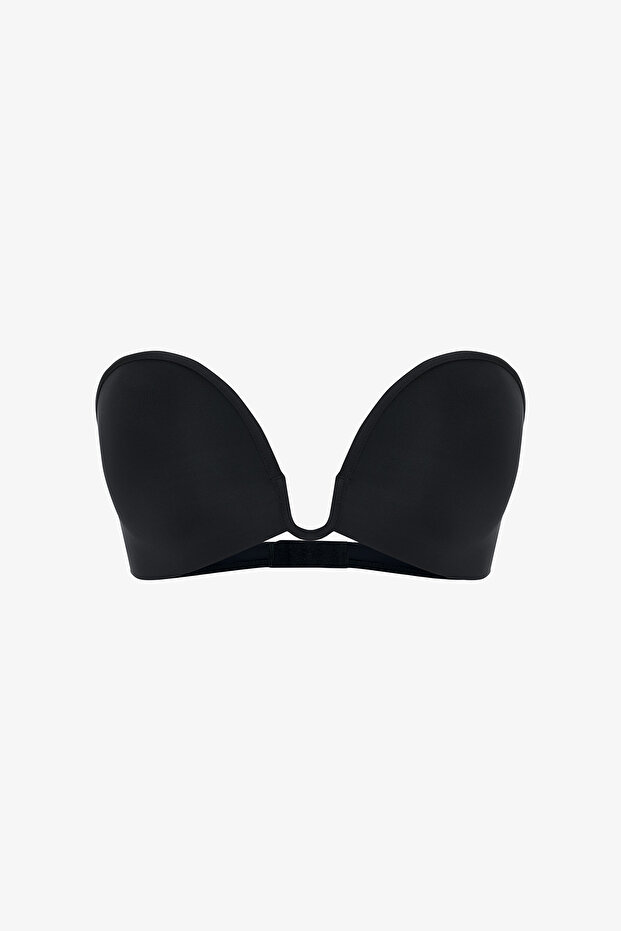 Deep Decollette Black Bra - 4