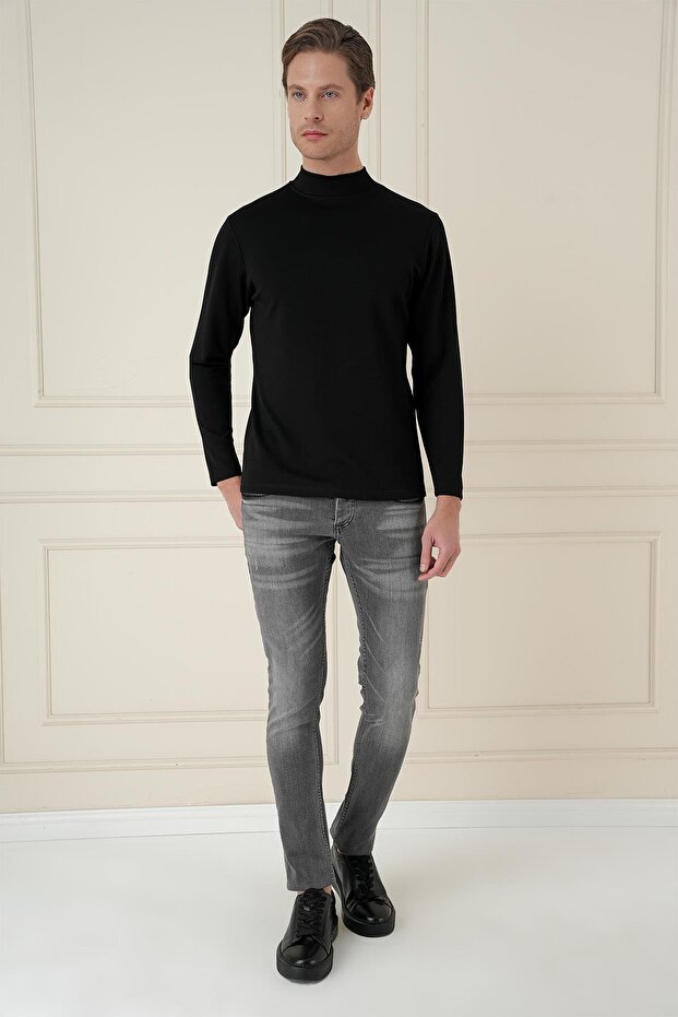DENIM PNT 125 بنطال جينز رمادي