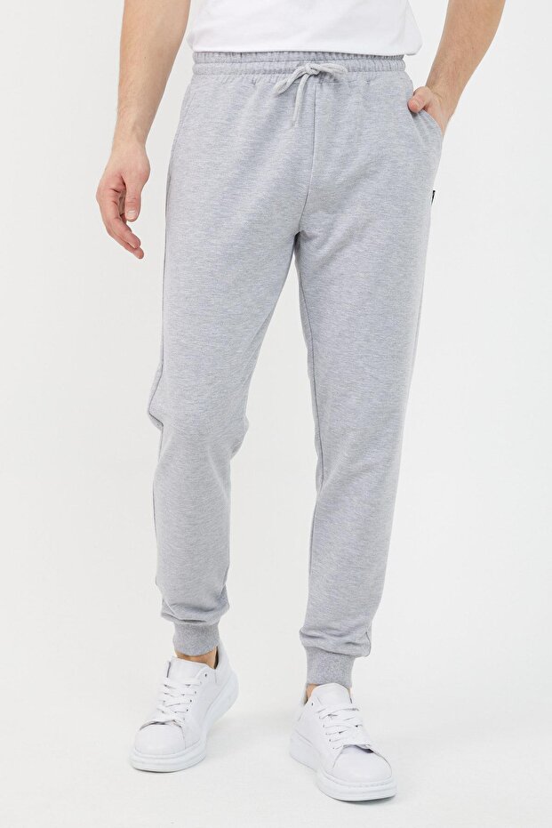 Men's Gray Sweatpants with Pockets Standard Fit Comfortable Fit