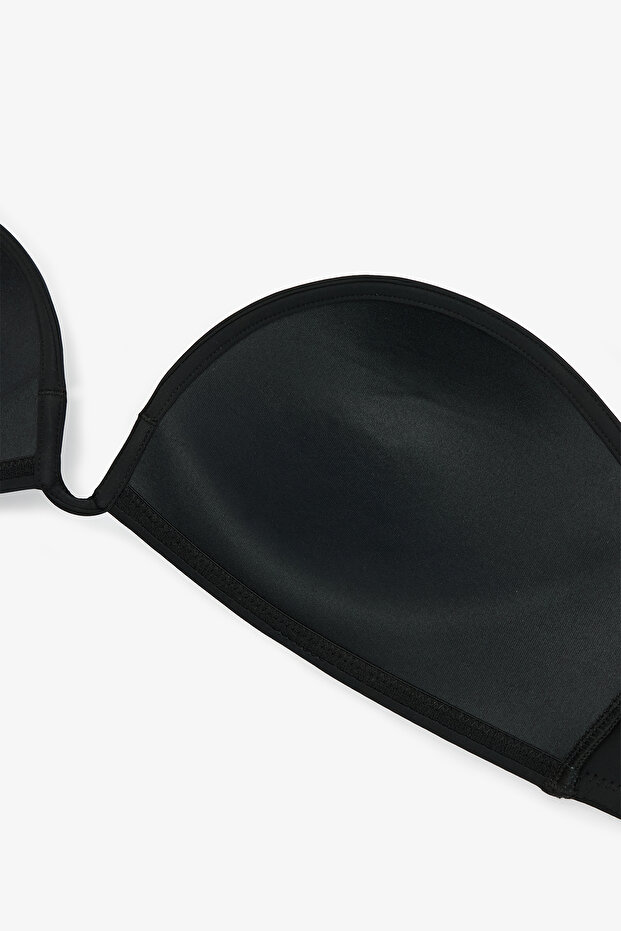 Deep Decollette Black Bra - 5