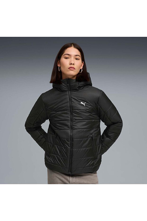 ESSENTIALS Kadın Kapüşonlu Mont - 5